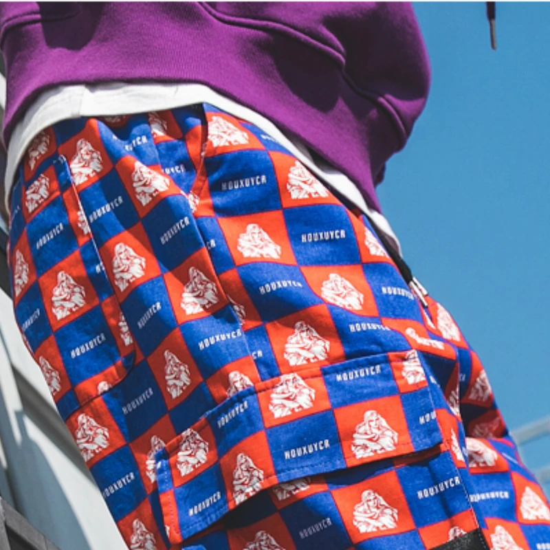 Men Funny Full Print Joggers Pants 2019 Mens Streetwear Sweatpants Male Hip Hop  Fashions Pocket Track Pants Pantacourt Homme