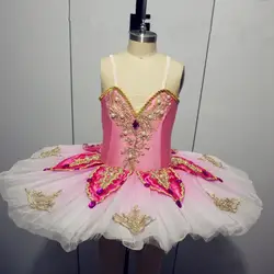 Балетная пачка ребенок розовая роза профессиональная балетная пачка танцевальные костюмы девушки балерина вечерние блин спальный