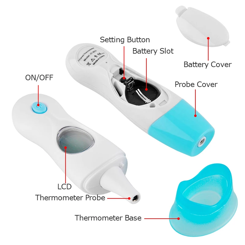 Многофункциональные мониторы для здоровья детские цифровые ЖК-дисплей для взрослых Детские Лоб ухо ИК инфракрасный термометр для младенцев Детские Взрослые Дети