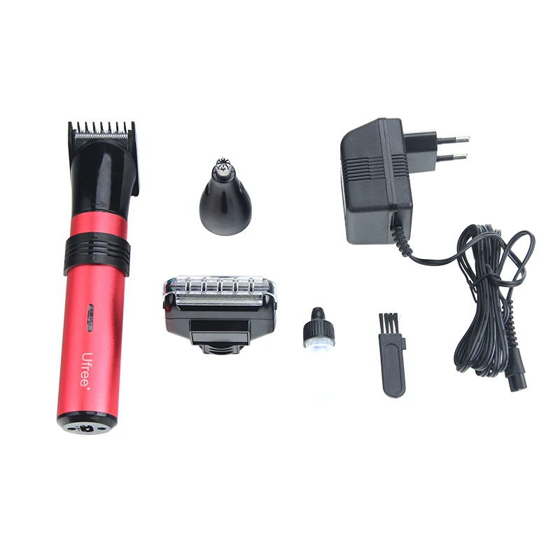 Ufree U-398 4-In-1 Reciprocating Electric Shaver Rechargeable Beard Razor Electric Nose Hair Clipper Hair Beard Shape Trimmer