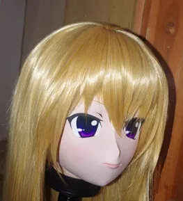 (C2-070)Top Quality Handmade Female Silicone Rubber Face Mask Cosplay Kigurum Masks Crossdresser Doll Kig Anime Role Play
