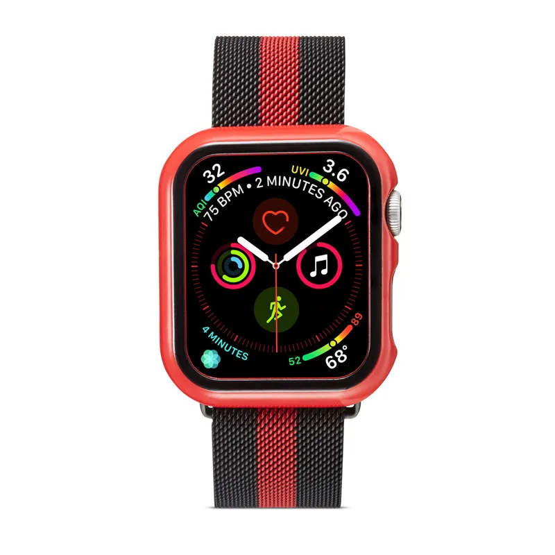 Серия 4 мм 44 мм 40 мм чехол для Apple Watch Ультратонкий чехол бампер с миланским петельным ремешком для Apple Watch iWatch ремешок на запястье