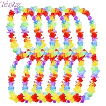 FENGRISE 10 шт. Гавайская гирлянда цветов Гирлянда искусственные цветочные украшения для вечеринки в гавайском стиле пляжные Забавные Цветы подержанные товары Luau