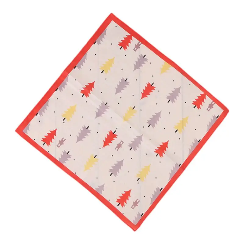 5 35x35cm Children Baby 60s Cotton Square Handkerchief Cute Cartoon Animal Fish Printing Toddler Towels Sweet Candy Color Hankies - Цвет: 5