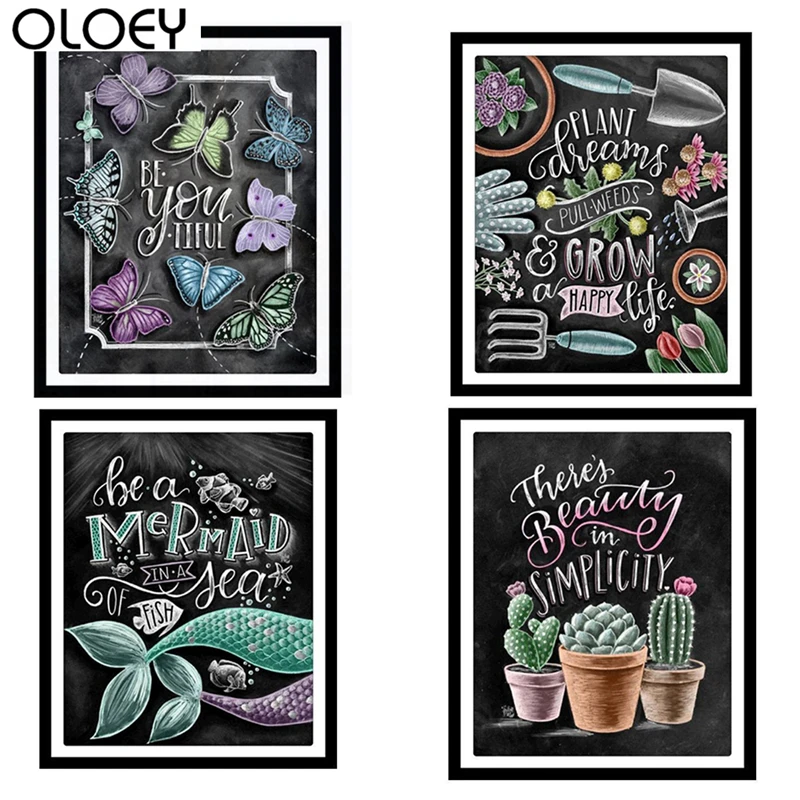 

Full Square Drill Diamond Painting Blackboard 5D Embroidery Special Diamond Accessories Cross Stitch Wall Decor Gifs