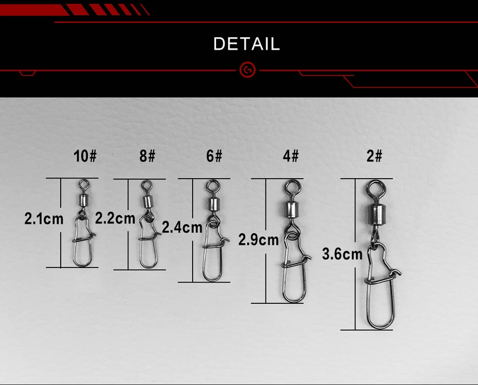 Нержавеющая сталь рыболовный поворотный защелкивающийся Поворотный соединитель замок шарикоподшипник Карп Рыболовный крючок защелки Снасти Комплект