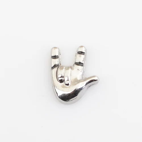 

SILVER I LOVE YOU HAND, Floating charms,Fit floating charm lockets, FC0295