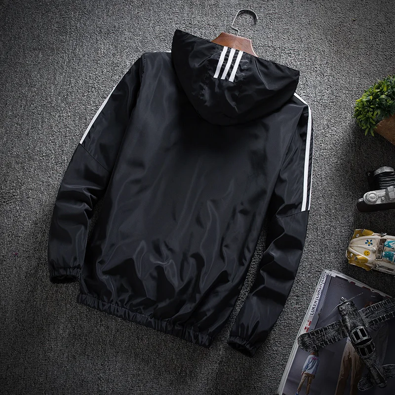 2019 Bomber Jacket Men Fashion Casaul Mens Hooded Jackets Slim Fit Long Sleeve Homme Trendy Windbreaker Coat Brand Clothing