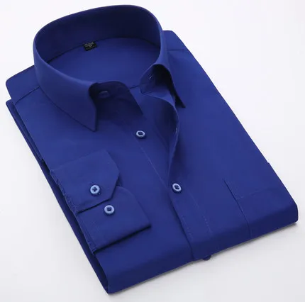 Размера плюс 5XL 6XL 7XL 8XL мужская повседневная мягкая удобная однотонная рубашка в