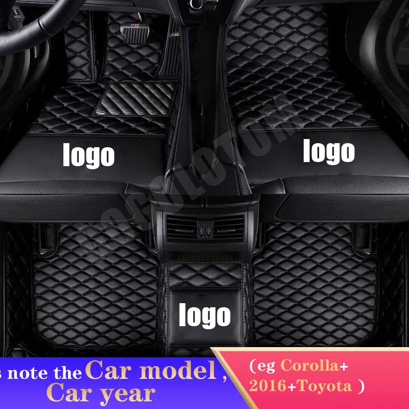black black Оригинальные автомобильные коврики роскошные кожаные Land Rover Defender Range Evoque Sport freelander Discovery 3 4 LR Авто Стайлинг ковер - Название цвета: black black