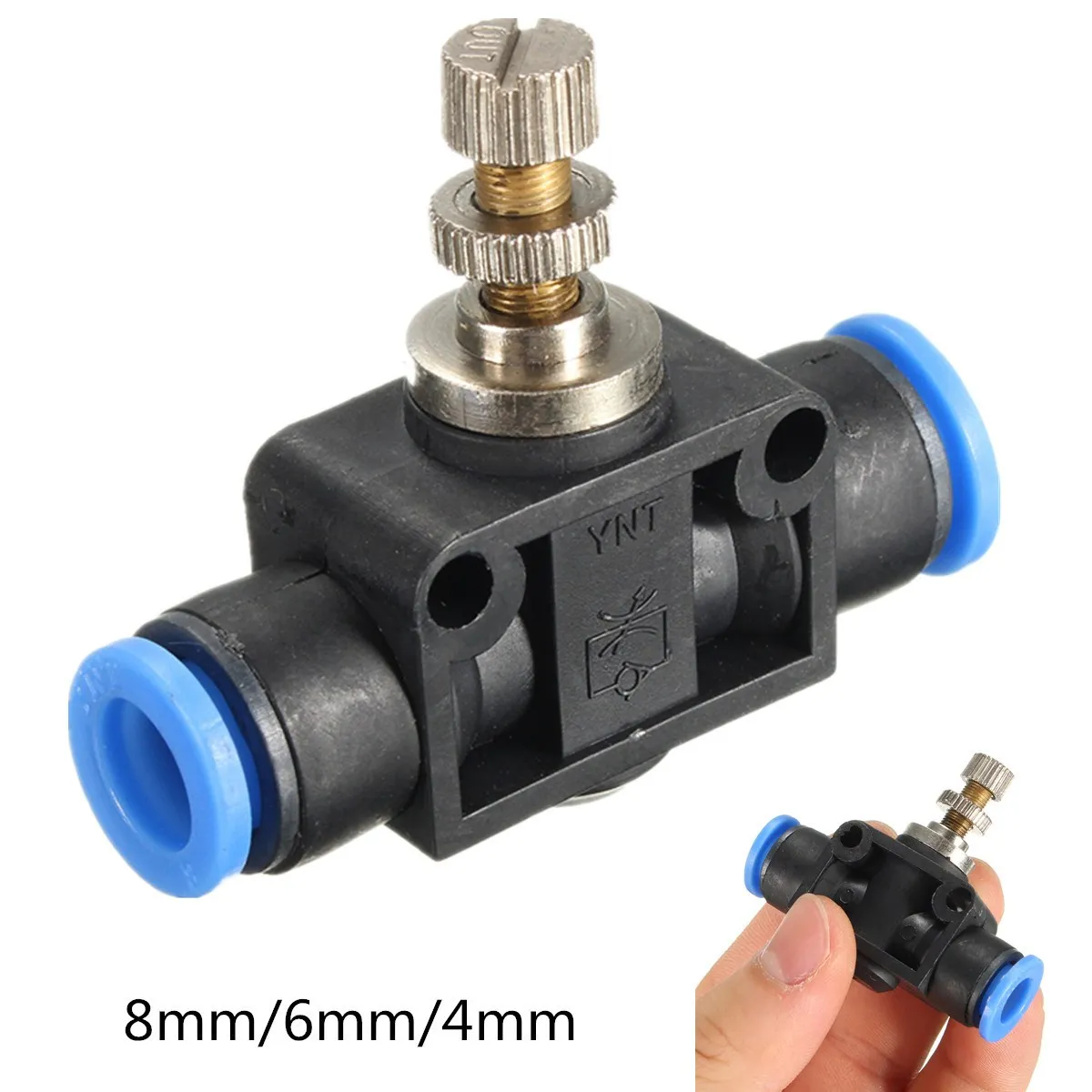 Good Quality PA4 PA6 PA8 Valve 4/6/8mm Air Flow Speed Control Valve