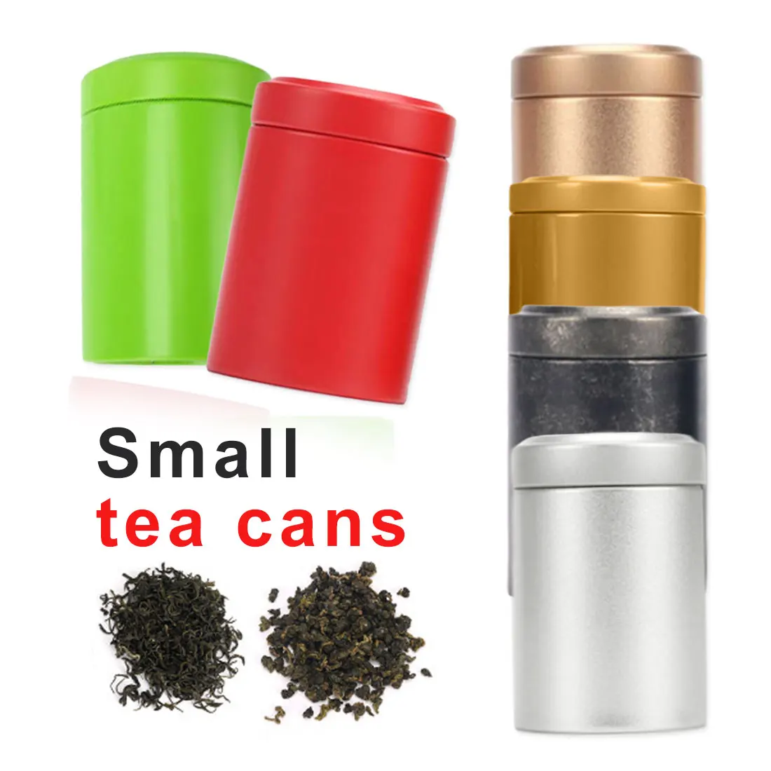Aluminum Portable Smell Sealed Cans Proof Container Stash Jar for Travel Tea/Caddy Airtight Smell