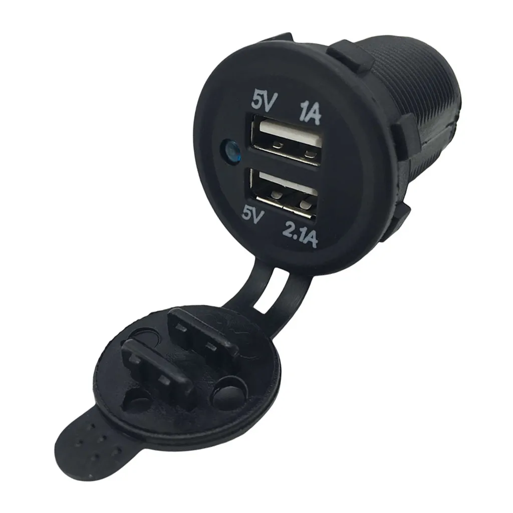 Разветвитель Прикуривателя Универсальный двойной USB порт Гнездо прикуривателя 12 VDC сплиттер автомобильный световой Разъем Автомобильные аксессуары