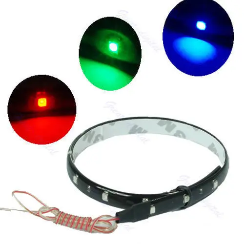 3528 SMD 15LED 30 см автомобиля дома Водонепроницаемый гибкие светодиодные ленты