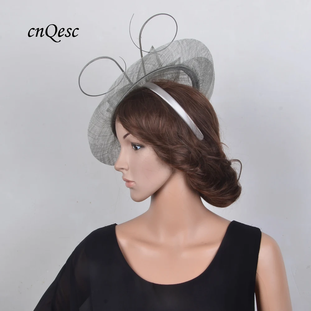 light grey wedding hats