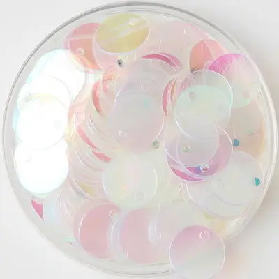 50g 8mm Transparent White AB Flat Round Sequins For Craft PVC DIY Garment Sewing Wedding Accessories With 1 Side Hole Confetti | Дом и сад