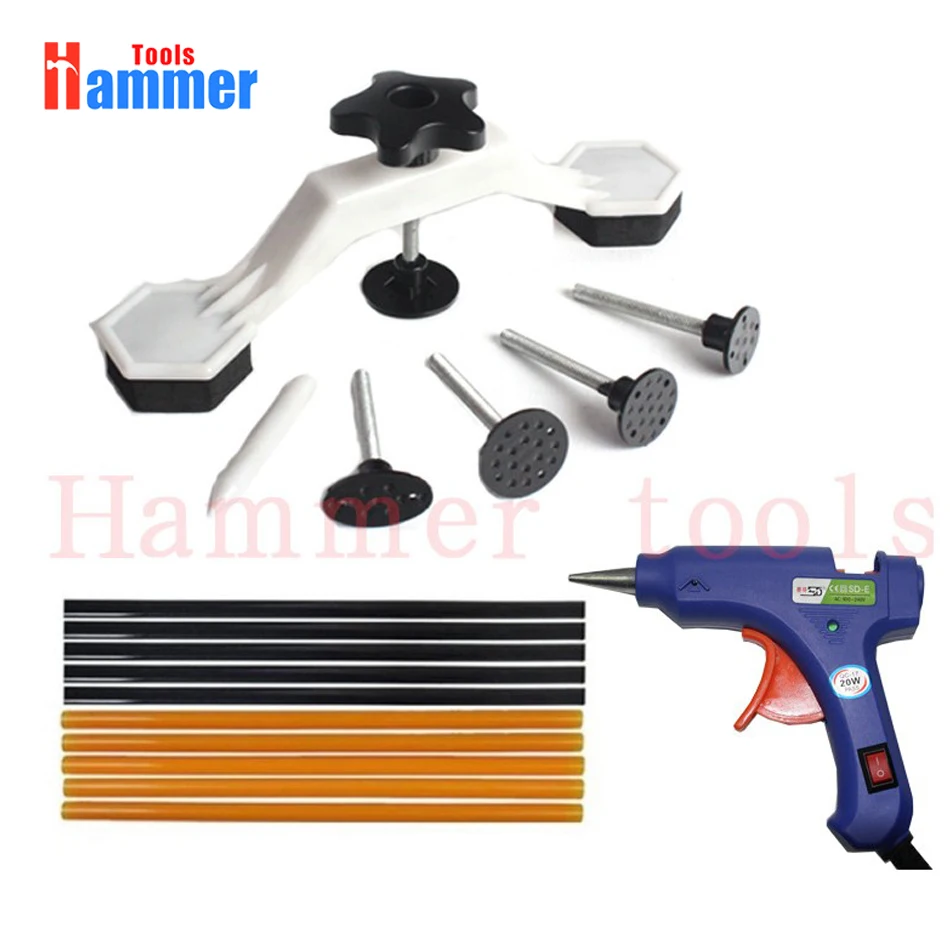 

Paintless Dent Removal Car Body Repair Kit Pulling Bridge Dent Puller Adhesive Glue Removal Auto Repair Tool Set PDR Tool Kit