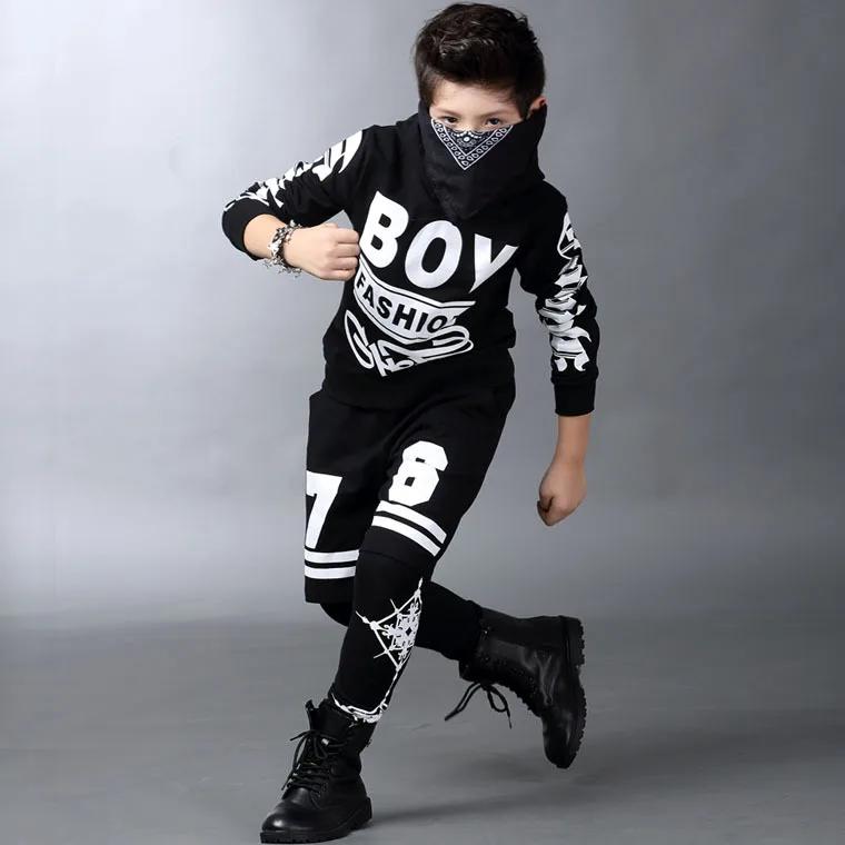 Boys Clothes Set 2pcs Kids Sport Suit Children Dance Wear For Boy Age 5