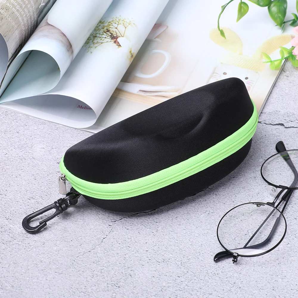 1Pcs Portable Carabiner Eye Glasses Sunglasses Hard Case Protector Box Holder Zipper Box Fashion Reading Glassess Accessories