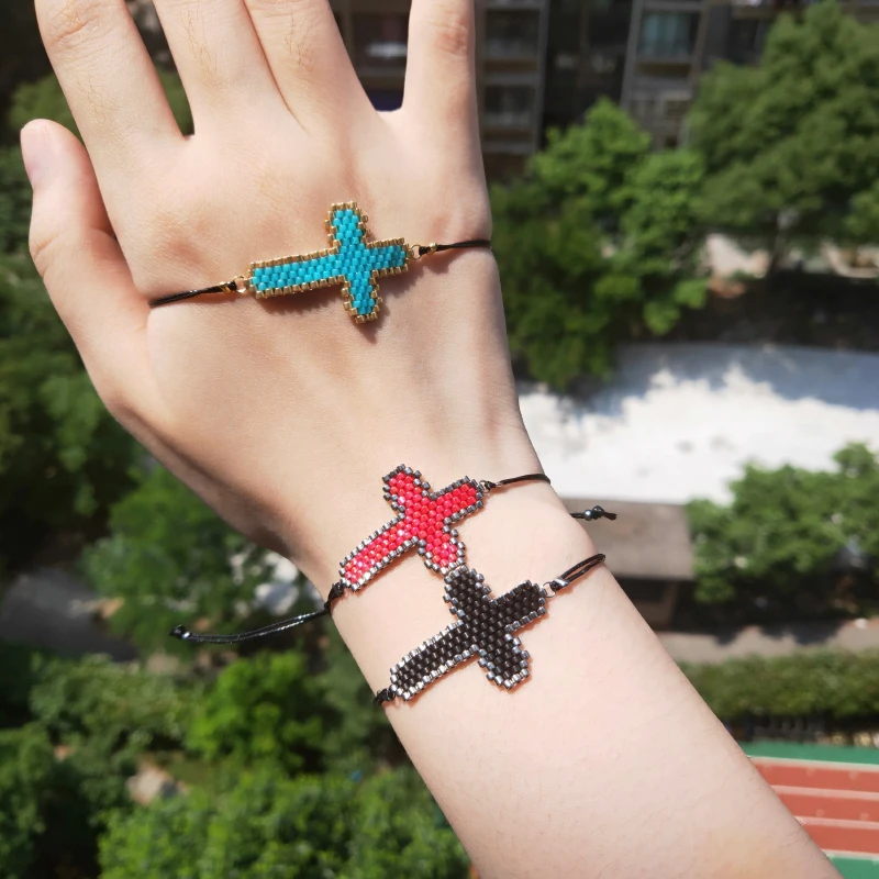 Fairywoo Religion вера браслет CrossGold Delica Регулируемая Веревка модные ювелирные изделия