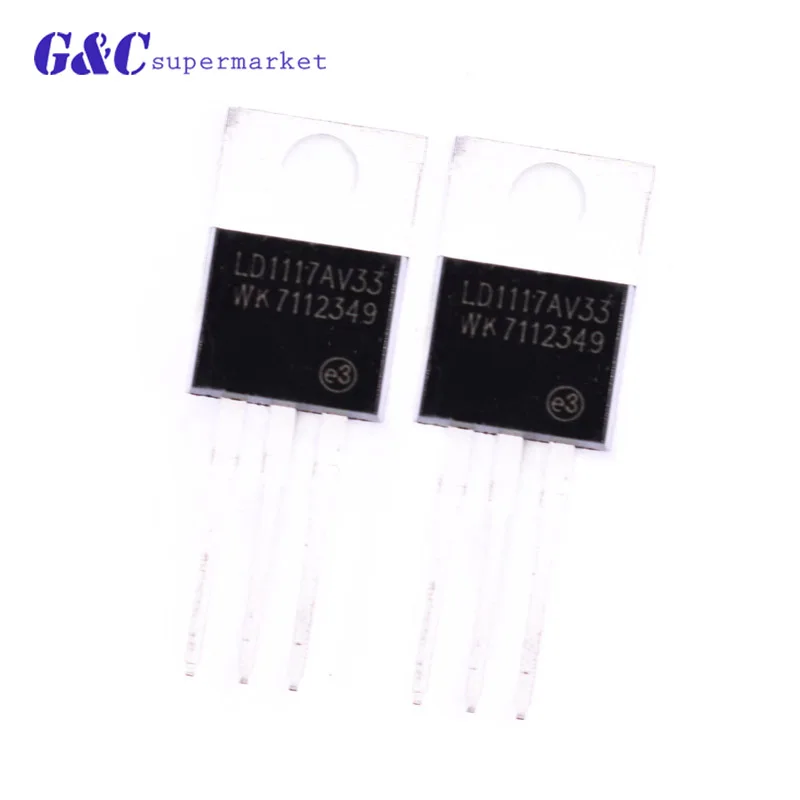 5PCS LD1117V33 LD1117AV33 LD33V Low Dropout Regulator to220
