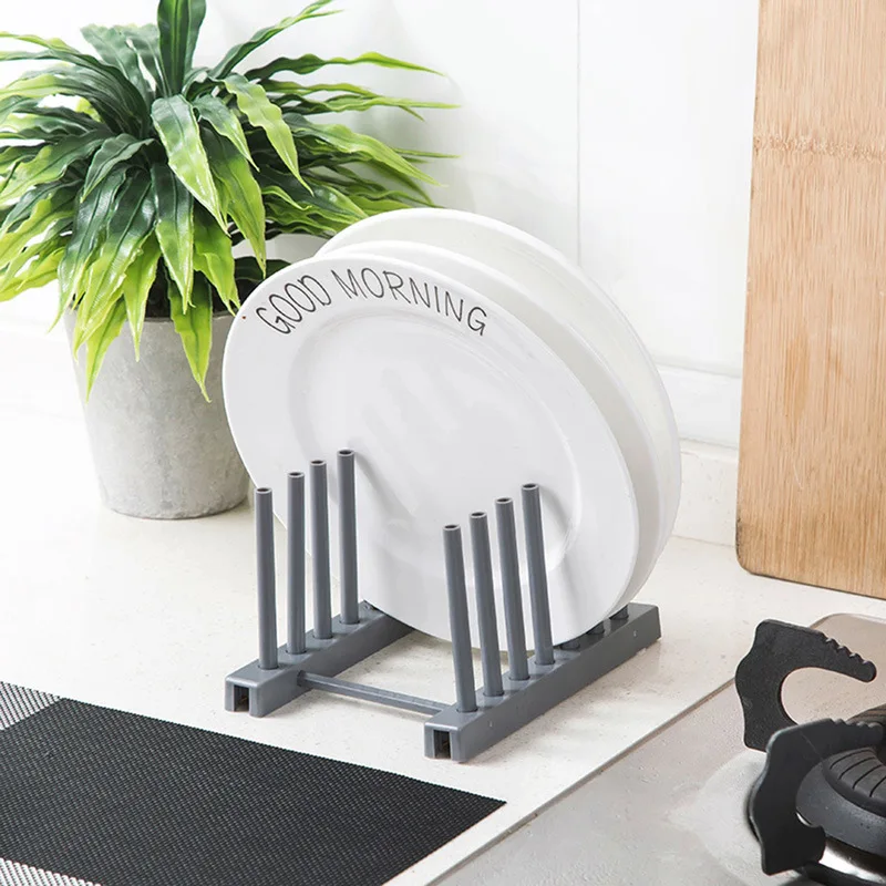 

Flat Tray Single Shelf Shelf Kitchen Organizer Plastic Flat Plate Holders Dish washing Rack Cup Holder Engravings Home Storage
