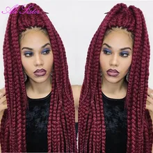 crochet braids box braids crochet twist hair burgundy braiding hair ...