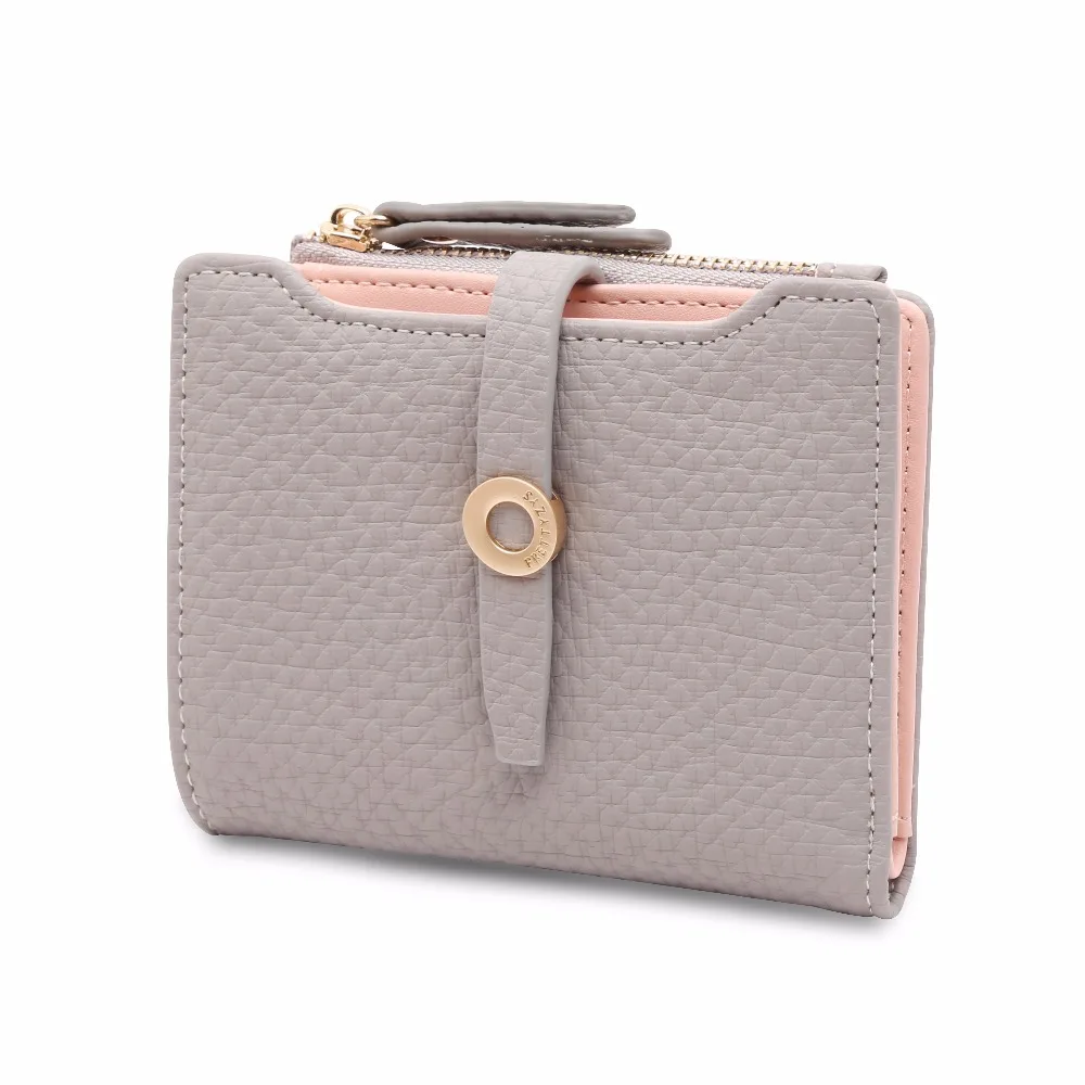 2017 Latest Lovely Leather Small Women Wallet Fashion Girls Change Clasp Purse Money Coin Card ...