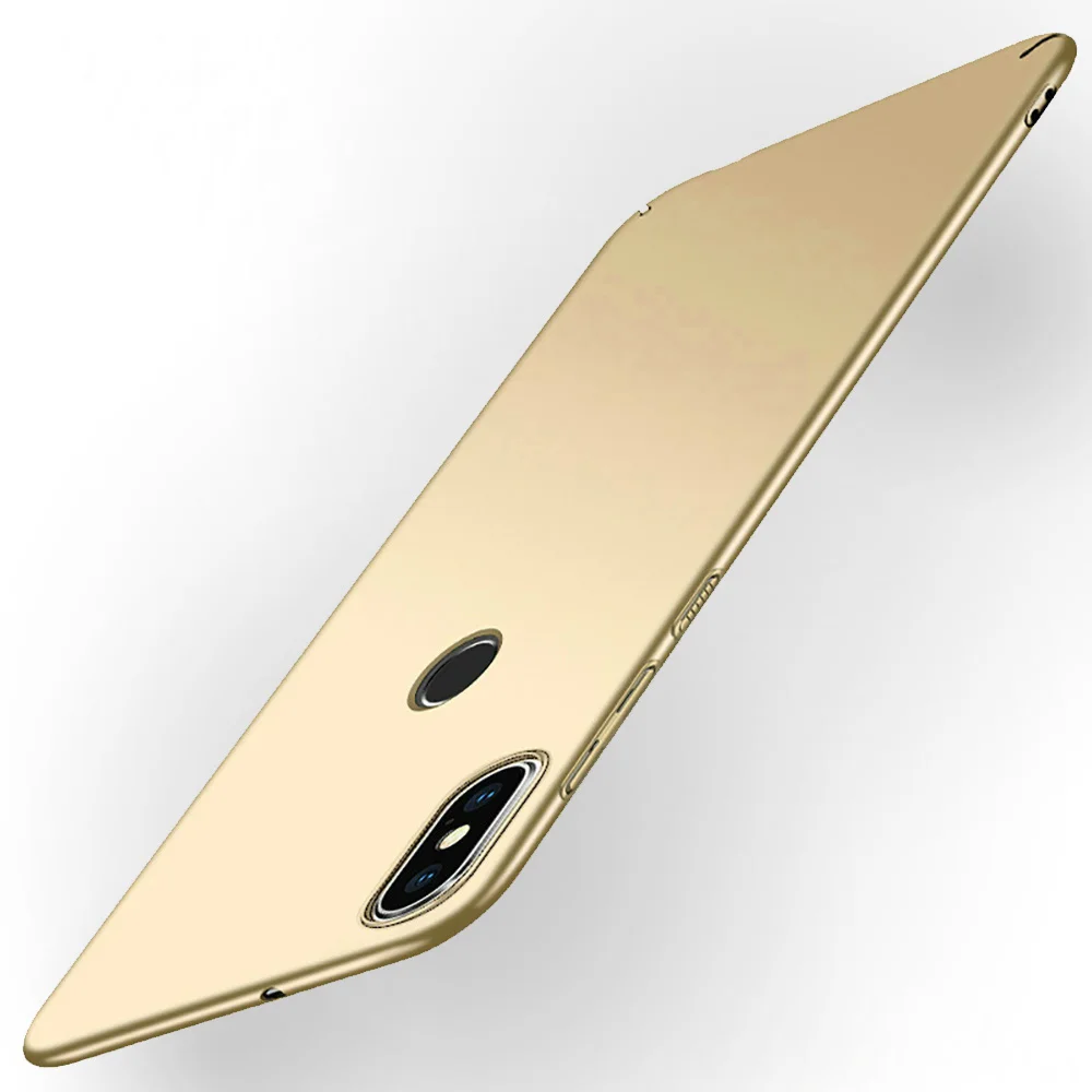 Ультратонкий чехол для телефона Xiaomi Mi8 Mi 8 Lite, полный Чехол, ударопрочный чехол для Xiaomi Mi 8 Mi8 SE Pro, Жесткий ПК, тонкий матовый чехол - Цвет: Gold