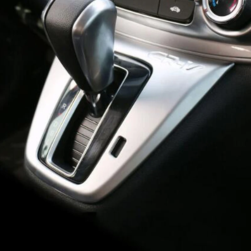 

2012 2013 2014 2015 2016 For Honda CRV CR-V Car Gear Shift Knob Lever Shifting Frame Panel Cover Trim ABS Chrome Car Accessories