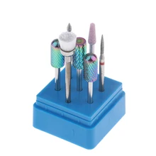 Electric Nail Art Files Bits, Professional Manicure Drill Bits, 3/32 inches, Pack of 7