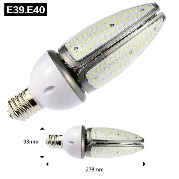 50 Вт E27 E39 E40 светодиодный corn light BuIb AC85-265V с двумя подковообразными нагревающими элементами IP65 Водонепроницаемый светодиодный corn light 360 градусов светодиодный уличный свет