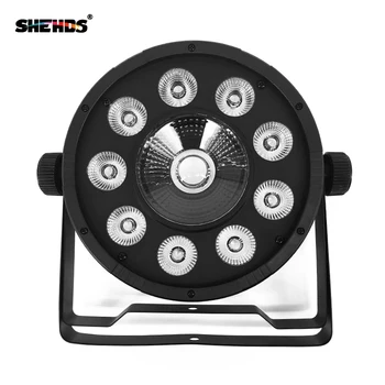 

LED Flat Par 9x10W+30W RGB Lighting For DMX512 Stage Effect Professional DJ Equipment And Party Dance Floor Disco Free Shipping