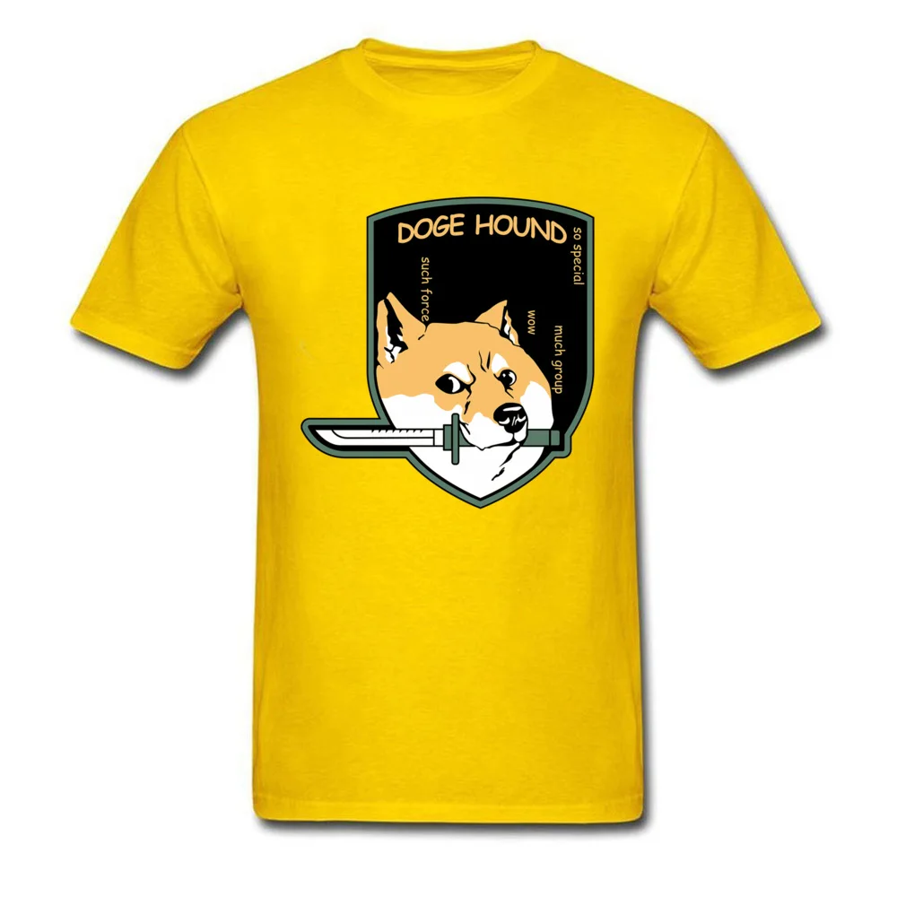 Gift dogehound 8724 Custom Short Sleeve VALENTINE DAY Tops Shirt Dominant O Neck 100% Cotton Tee Shirt Mens T-shirts dogehound 8724 yellow