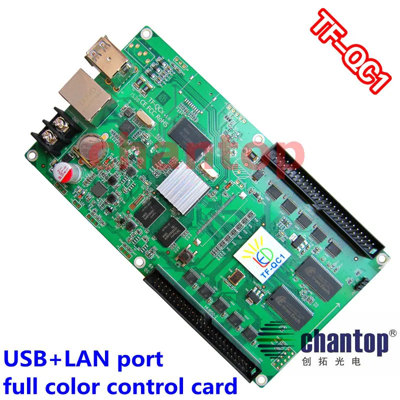 TF-QC1 USB+ network port full color asynchronous led control card 512x80 ,384x160 pixels video support RGB module controller TF-QC1 USB+ network port full color asynchronous led control card 512x80 ,384x160 pixels video support RGB module controller