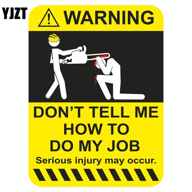 Buy YJZT 10*13.2cm Cartoon WARNING Don`t