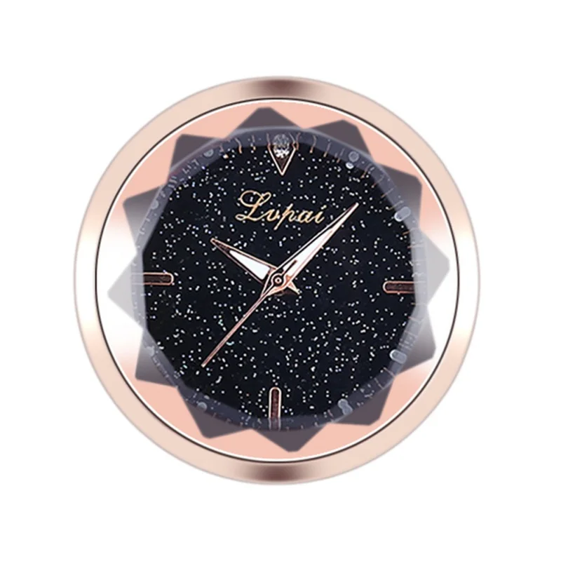 Small Watch Clock Electronic Household Mirror Glass Metal With Sticker Car Decoration | Дом и сад