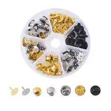60 pçs/caixa 8x2 centímetros Cor Misturada F60 Latão Achados Broche Acessórios para jóias DIY fazendo Atacado