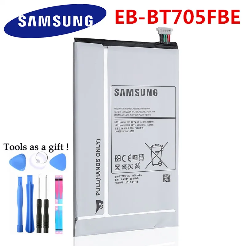 Samsung сменный аккумулятор EB-BT705FBC EB-BT705FBE для samsung GALAXY Tab S 8,4 T700 T705 планшет аккумулятор 4900 мАч