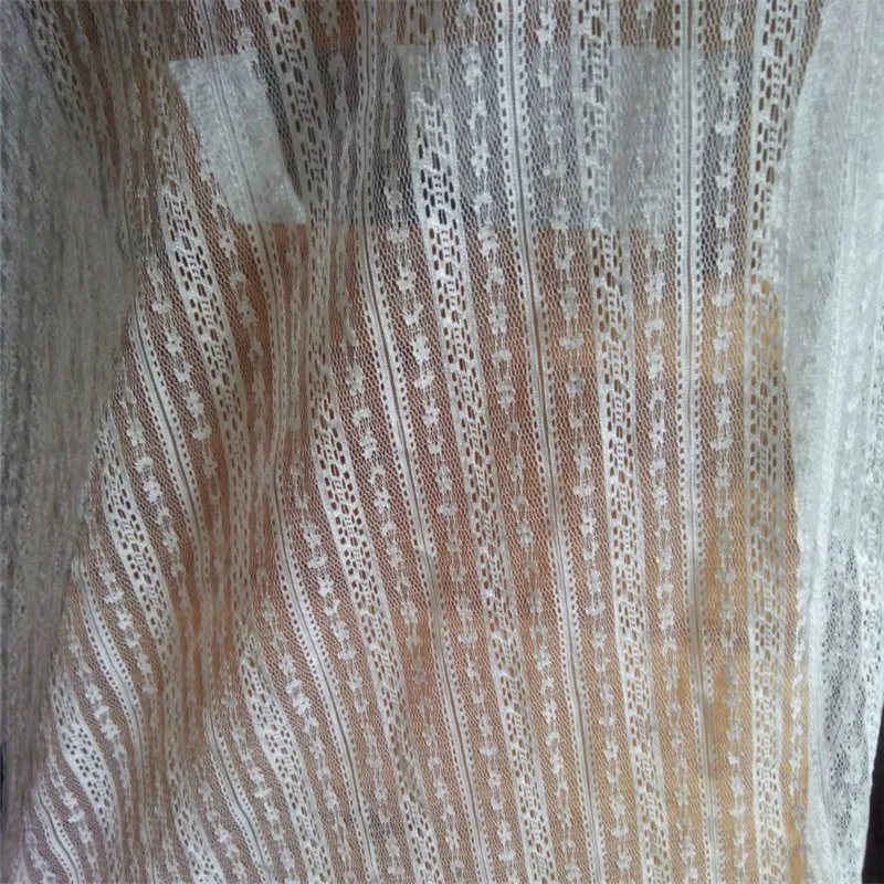 

Free Shipping Width 150CM white black color Nylon Lace Fabric diy clothes fabric accessories