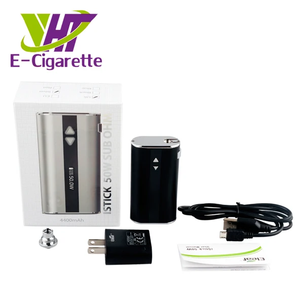 10pcs/lot Original Eleaf iStick 50W 4400mah Capacity VV/VW Mod Battery OLED Display iStick 50w For Atomizer Electronic Cigarette