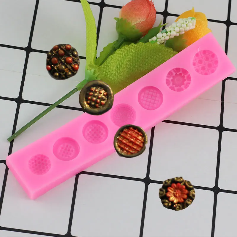 

Mujiang DIY Button Shape Silicone Cake Mold Cupcake Baking Mould Candy Cookie Chocolate Sugar Craft Fondant Cake Decorating Tool