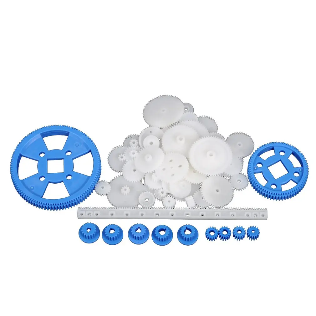 

61 styles Plastic Gears Cog Wheels All The Module Robot Parts DIY Necessary Toy Car DIY Kit