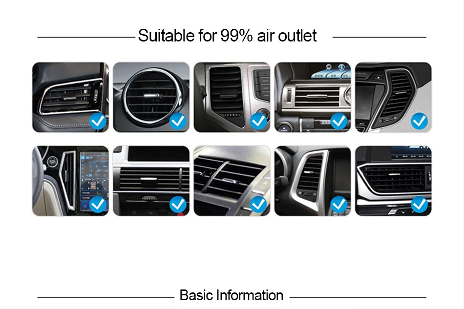 !ACCEZZ 2 in 1 Car Phone Holder&10W Fast Wireless Charger For iPhone 8 X Samsung S6 5 Mount Portable ABS Phone Wireless Charging (8)