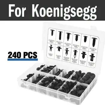 

240pcs Car Fasteners Set Interior Assortment Set With Pliers Tool Rivets For Koenigsegg Agera Ccr Ccx One Regera