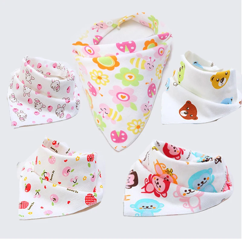 

8pcs/lot BABY BIBS feeding bandana bibs burp cloth babet bandana bebe infant accessories baby bibs waterproof bib bandanas