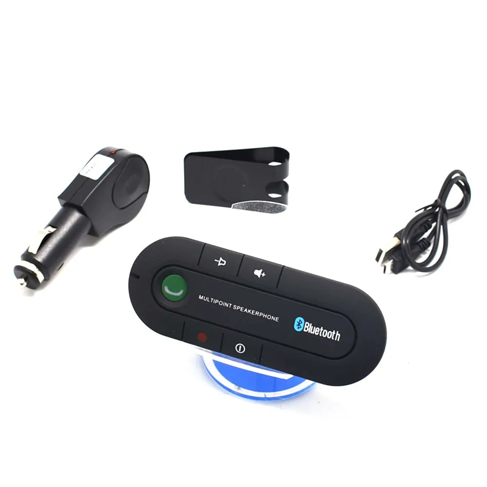

Car Sun Visor Wireless Bluetooth BT Speakerphone FM Transmitter Bluetooth MP3 Music Player Wireless Receiver Speaker Car Charger
