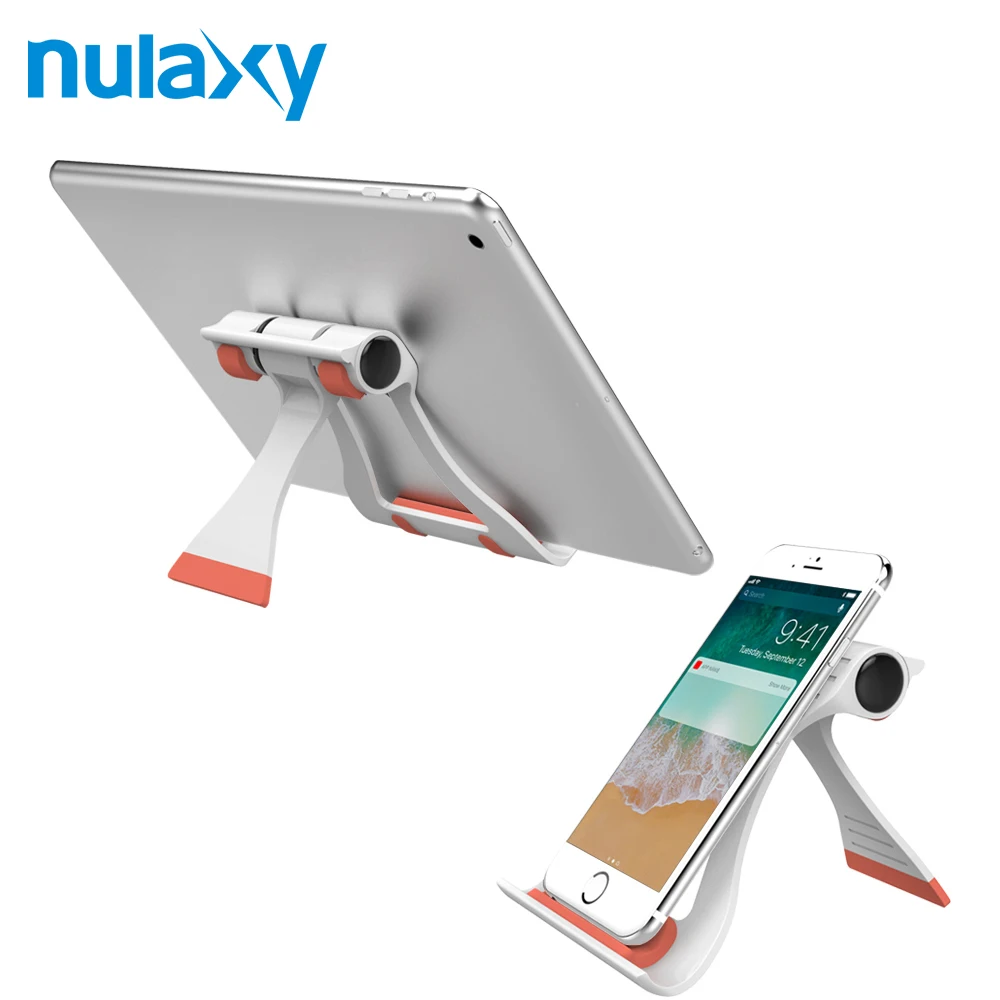 

Nulaxy Universal Desk Holder For Smartphone Foldable Mobile Phone Holder Stands For iPhone X 8 7 Tablet Plastic Desktop Mount
