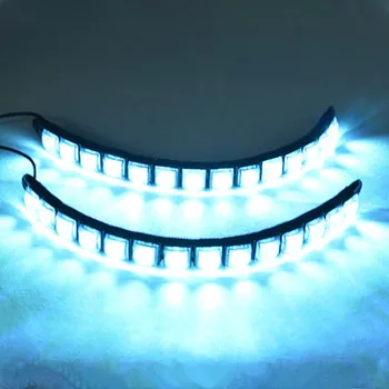 

1pcs Car Daytime Running Light DRL Auto Flexible LED Strip Driving Light Car Styling Daylight Fog Lamp 12V White Ice Blue