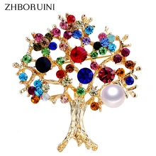 ZHBORUINI 2019 Natural Pearl Brooch Colorful Trees Pearl Breastpin Freshwater Pearl Jewelry For Women Christmas Gift Accessories ZHBORUINI 2019 Natural Pearl Brooch Colorful Trees Pearl Breastpin Freshwater Pearl Jewelry For Women Christmas Gift Accessories